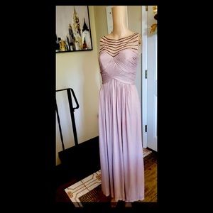Nude Glitter Sheer Neckline Gown by Ivanka Trump NWT sz 8